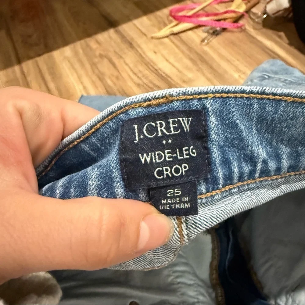 J. Crew Wide leg crop jean in all-day stretch